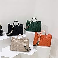 Vista 7 de GLOD JORLEE Bolsas acolchadas grandes para mujer, bolsas acolchadas de algodón de lujo para mujer, bolsa acolchada de invierno suave