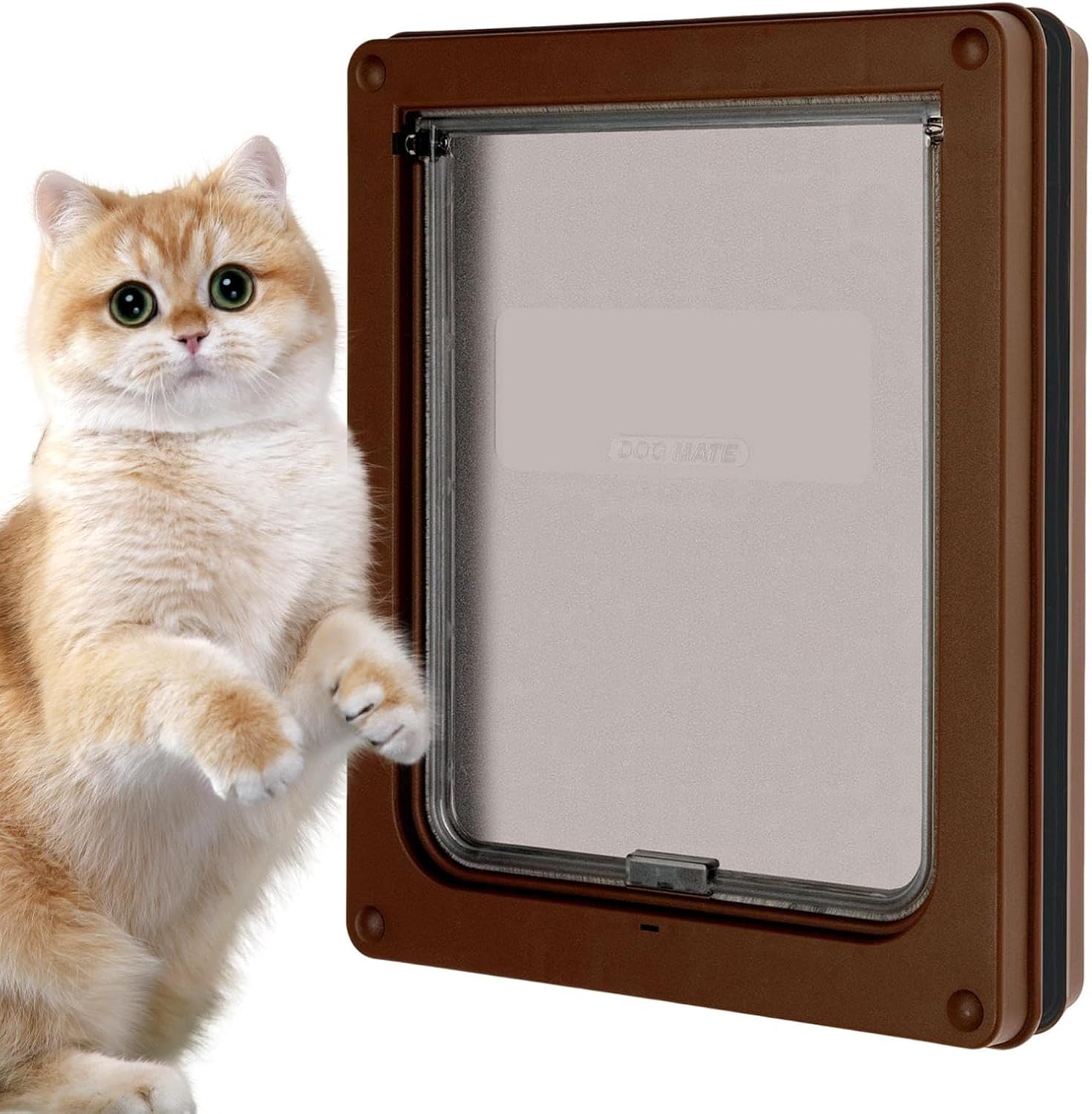 Pet Door - 室内用 猫ドア 犬用ドア メッシュ フラップ付き,チャイルドロック ゲート ペットサプライ 取付キット付き リ