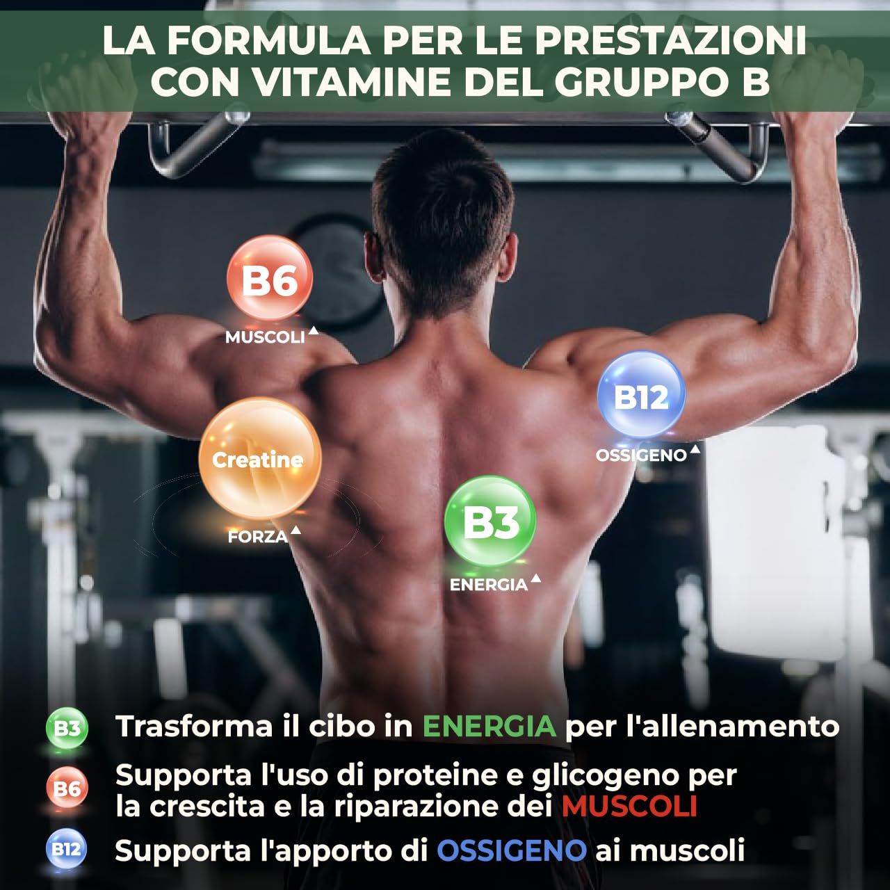 Creatina Gommose – 3000 mg di creatina per porzione – 99 gommose – Testate in laboratorio, prodotte in Germania – con vitamine B3, B6 e B12 – Alternativa a capsule e polvere – Gusto limone