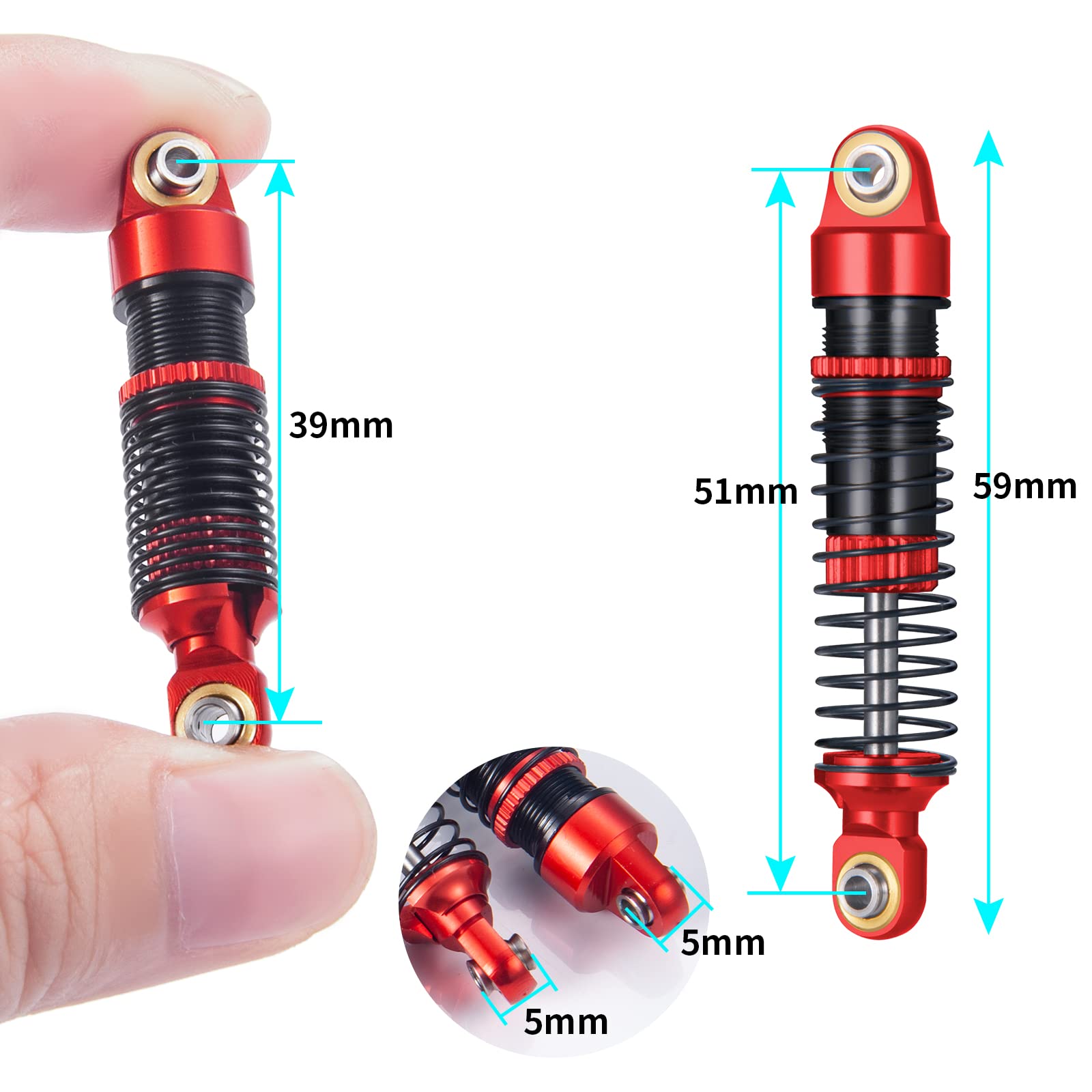 AXspeed Alu-Stoßdämpfer Set - 4 Stück Für ARRMA GRANITE GROM 1:18 RC Auto