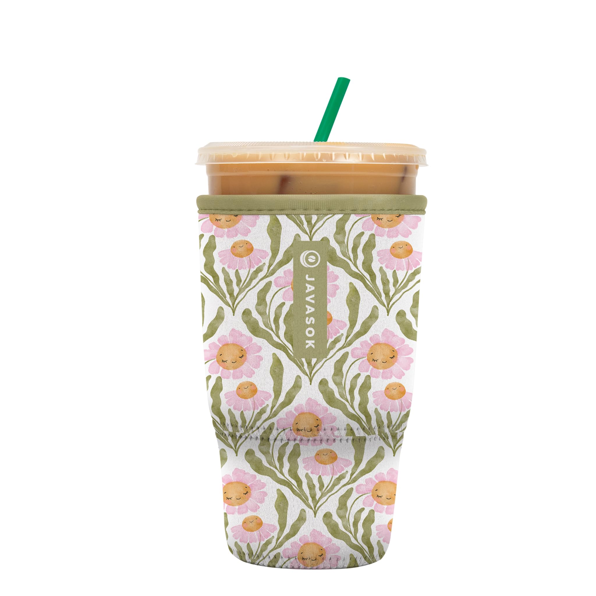 Sok It JavaSok Iced Coffee &amp; Cold Soda Insulated Neoprene Cup Sleeve (Little Sprout, Large: 30-32oz)