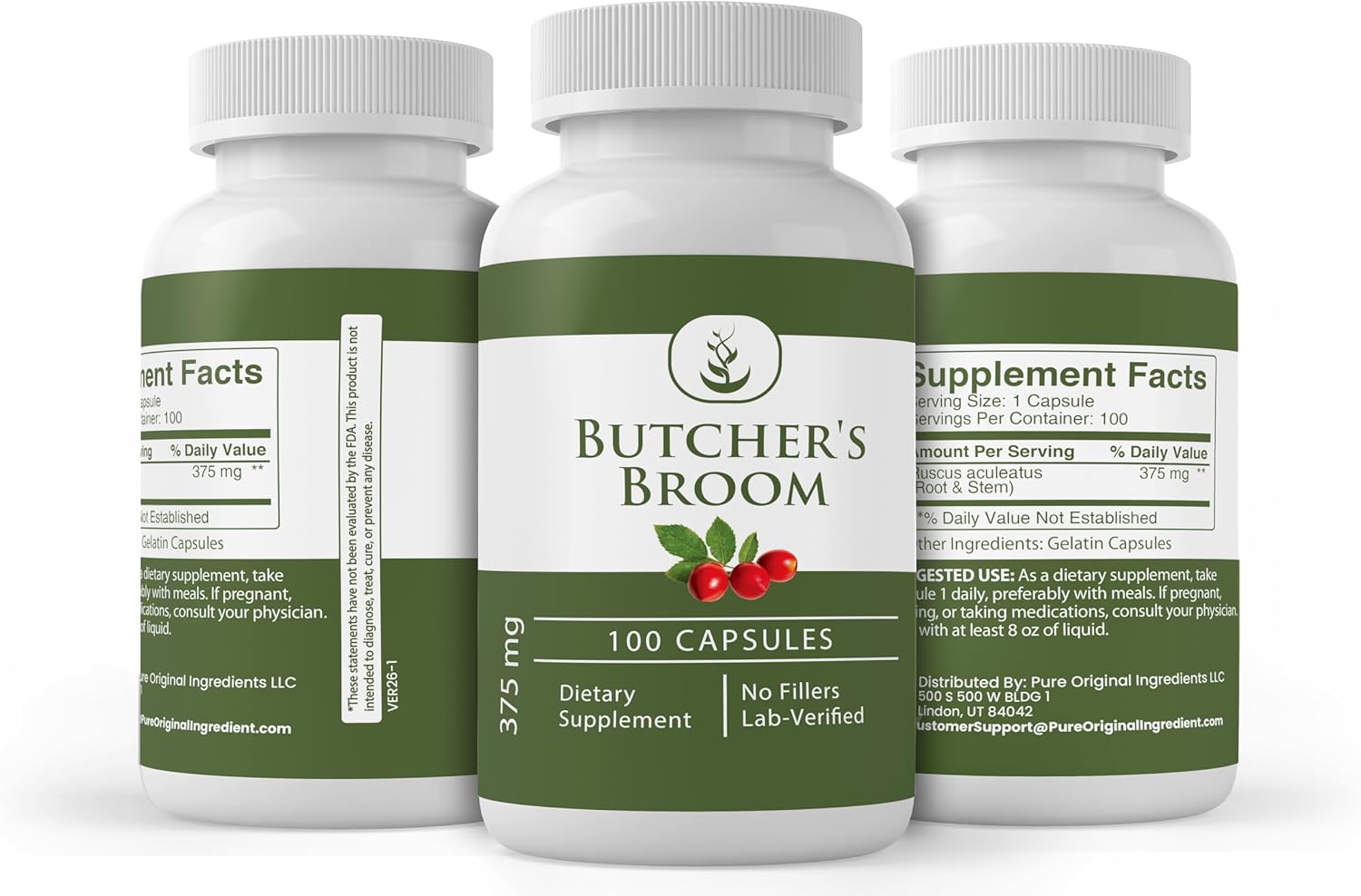 Pure Original Ingredients Butcher's Broom, (100 Capsules) Always Pure, No Additives Or Fillers, Lab Verified - Image 4