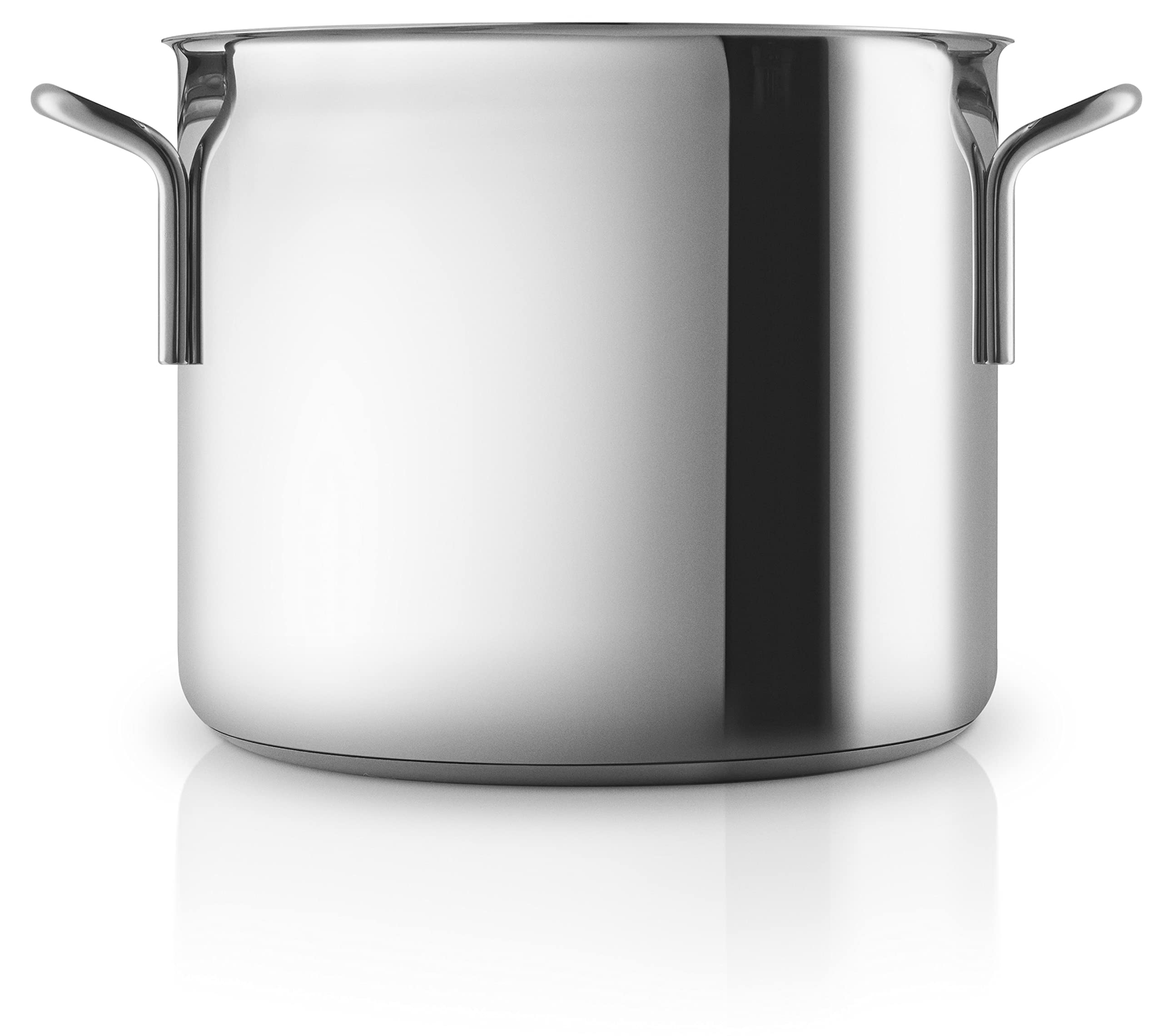 Eva Trio - Casserole en acier inoxydable - 4,8 l - 20 cm - Idéale pour une grande portion de soupe, des plats mijotés, la cuisson d'un poulet à soupe ou d'un bouillon fait maison - Acier poli