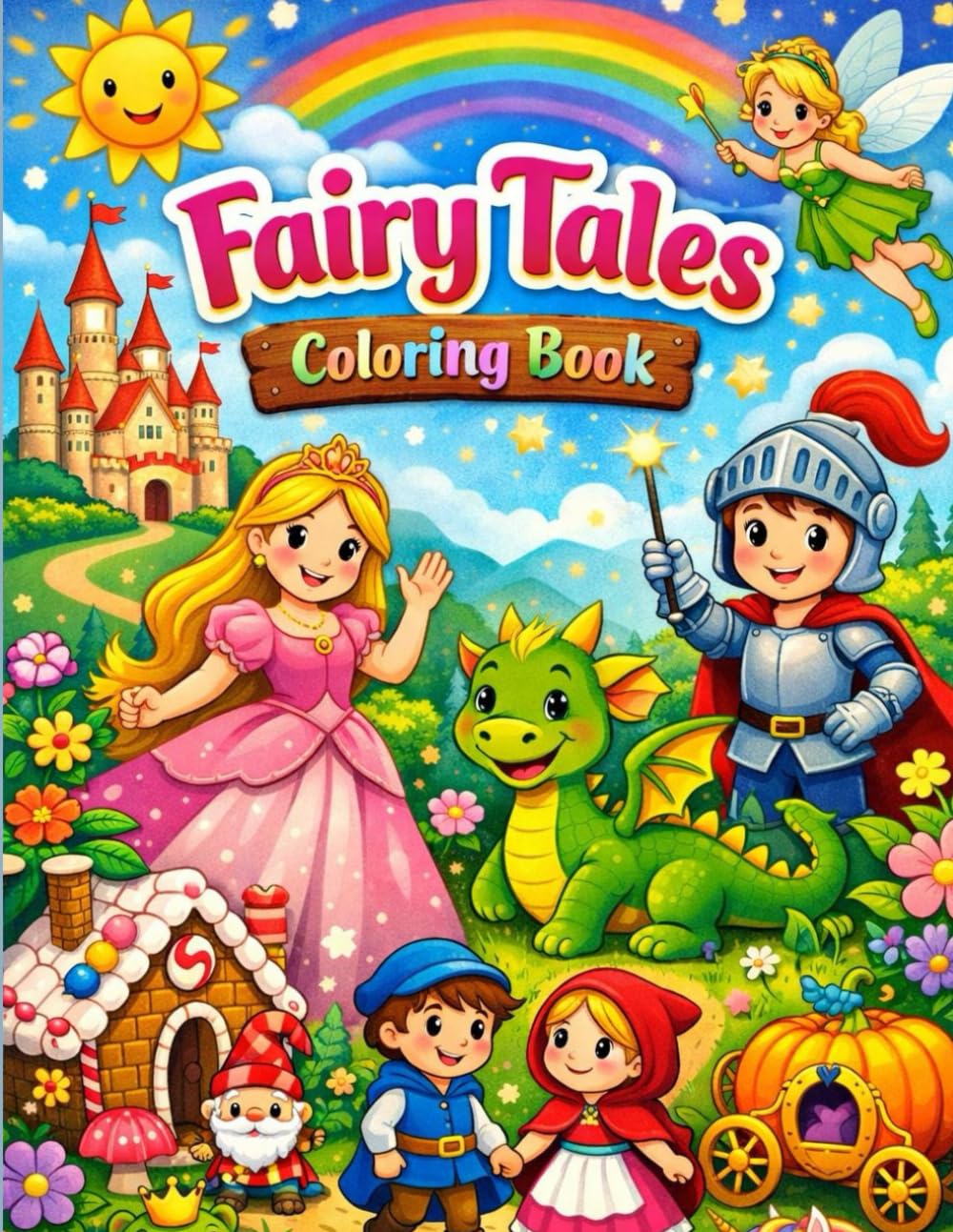 FAIRY TALE'S COLORING BOOK FOR KIDS (AGE 3-8): Kids coloring book