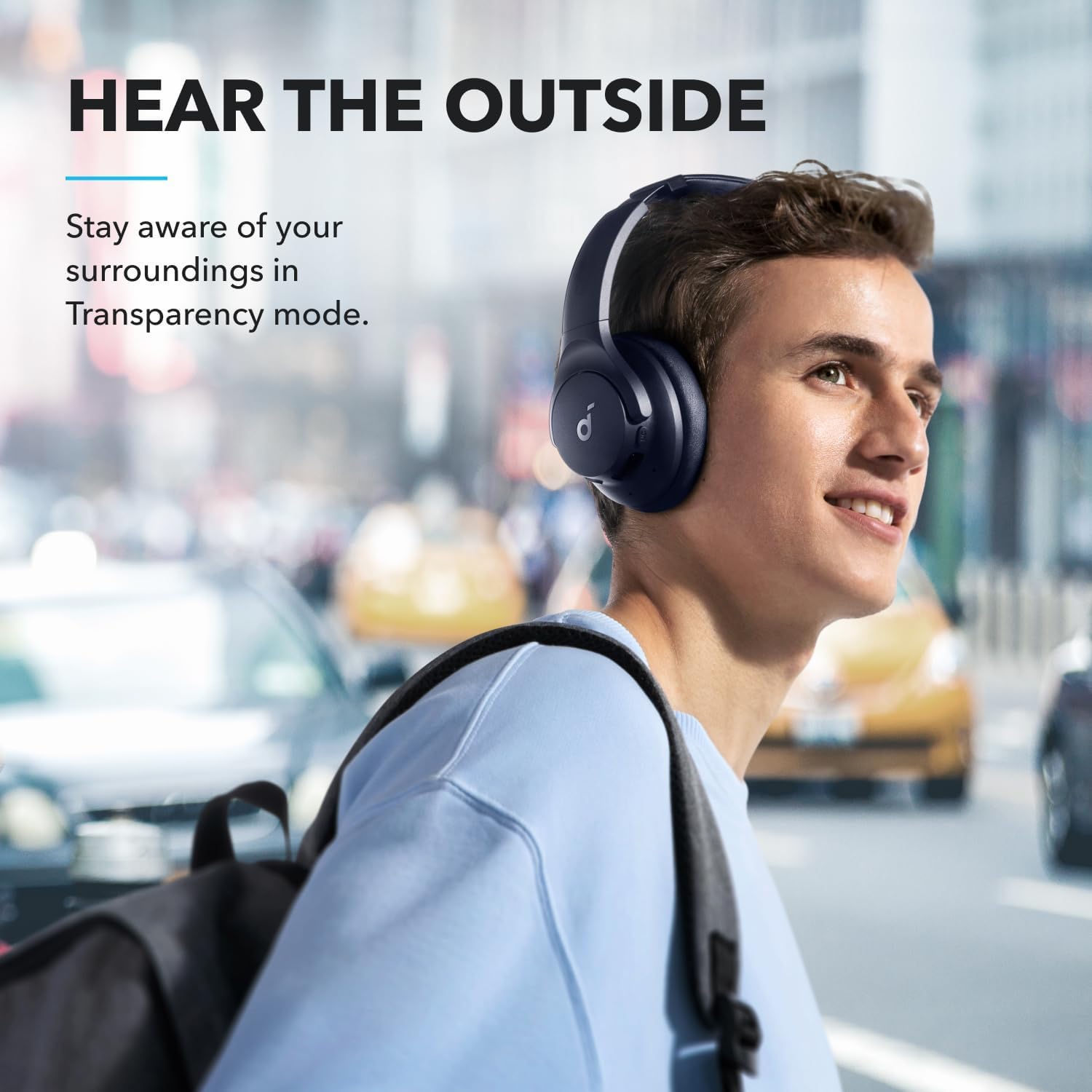 soundcore by Anker Q20i kabelloser Bluetooth Over-Ear-Kopfhörer mit Hybrid Active Noise Cancelling, 40h Spielzeit im ANC-Modus, Hi-Res Audio, Personalisierung per App (Generalüberholt)