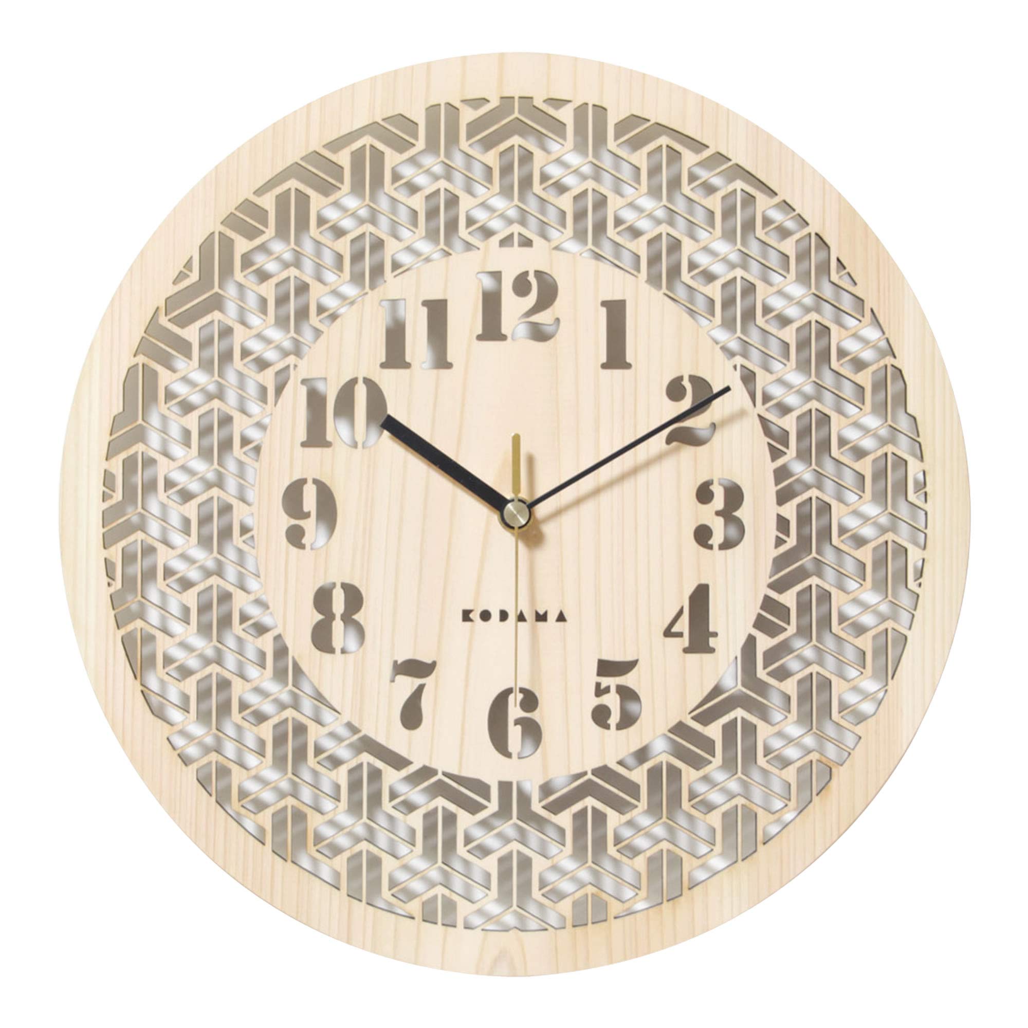 Amazon.co.jp: こだま堂 日本時計 巡（毘沙門亀甲）掛け時計 壁掛け 地