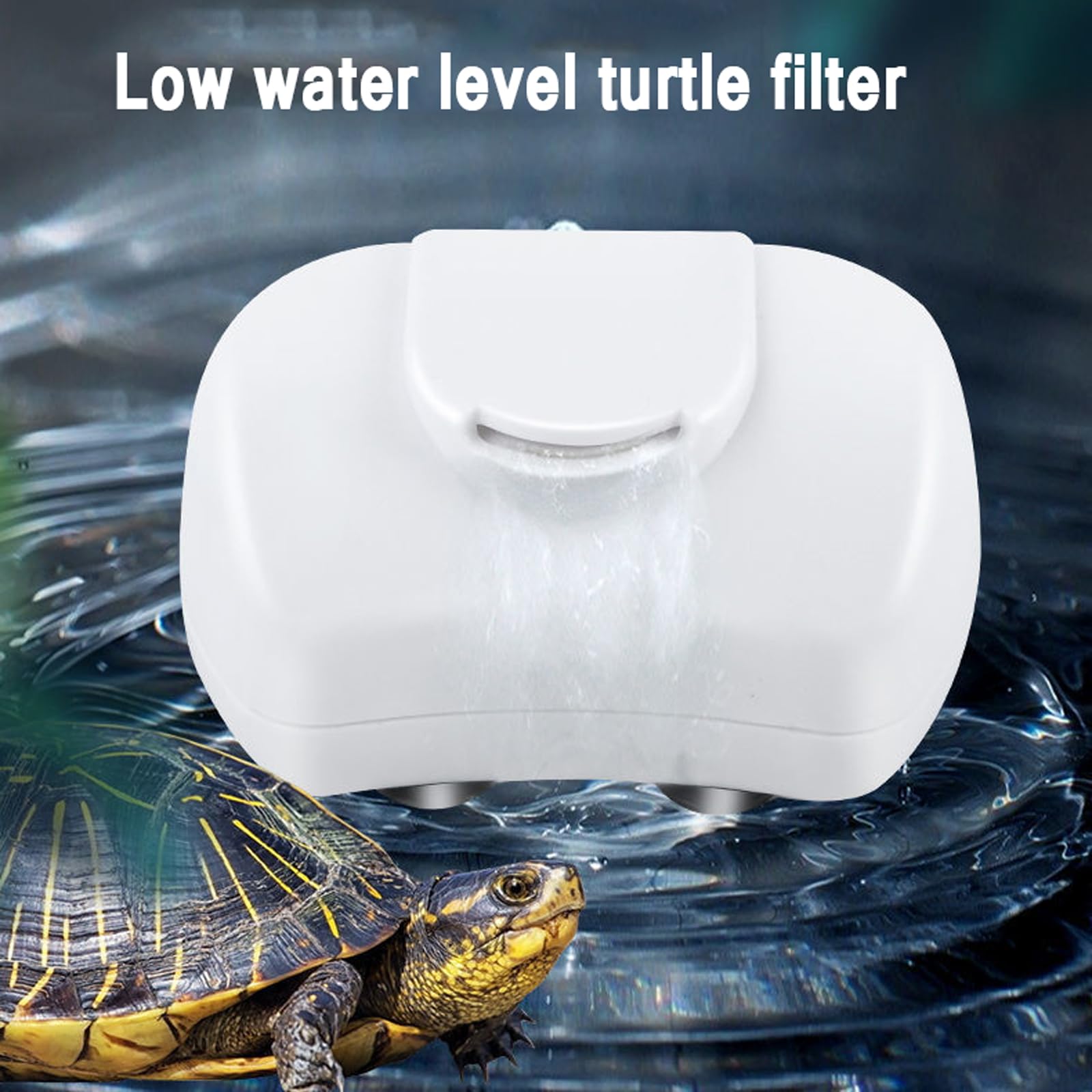 Filtro de cascada de acuario, bomba de limpieza de agua de bajo nivel para tanque de tortugas, reptiles y anfibios, accesorio de filtración de agua
