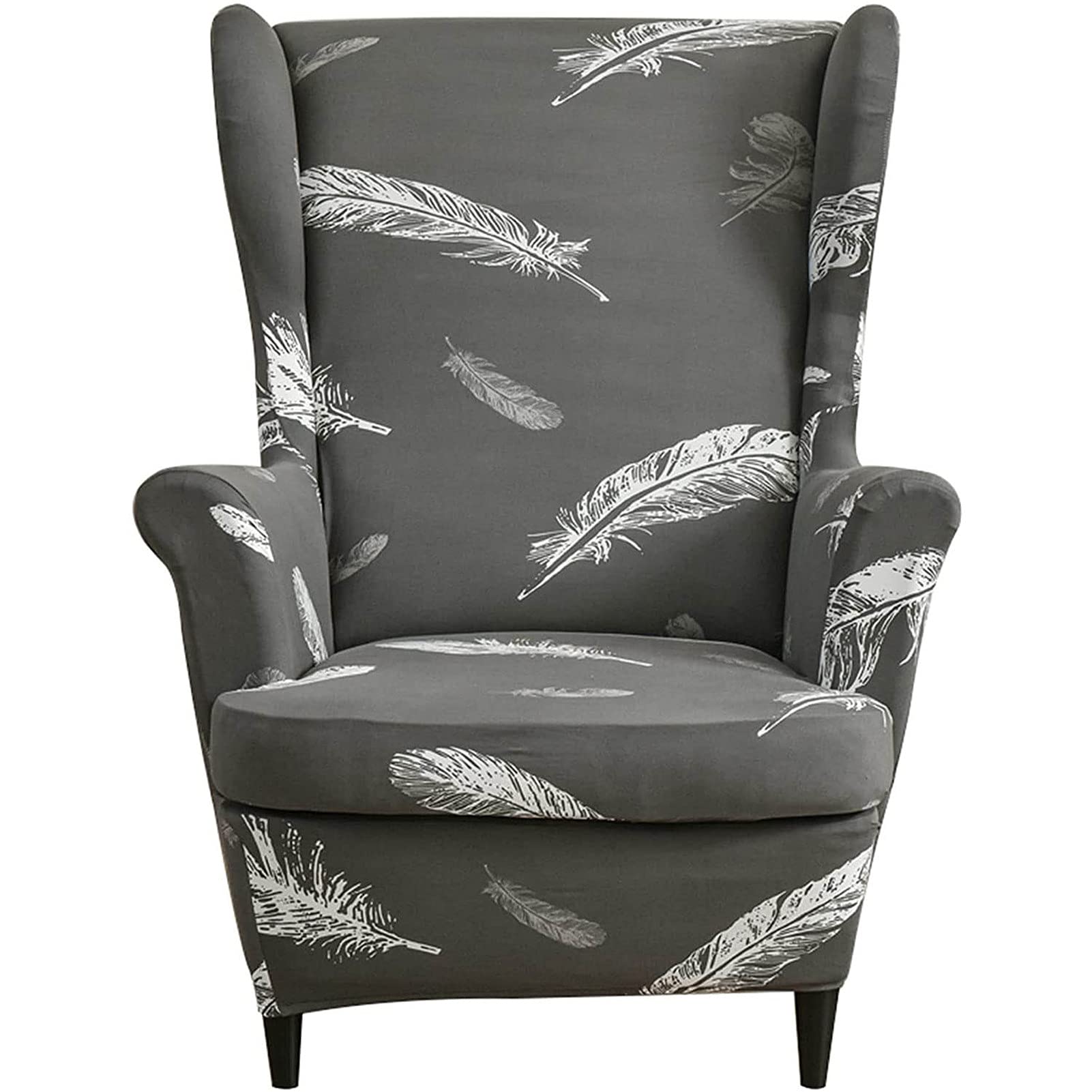 Armchair Cover 2-Piece,Wing Chair Slipcover, Spandex Sofa Cover Stretch Armchair Cover - Wingback Chair Covers Furniture Protector (# - S)
