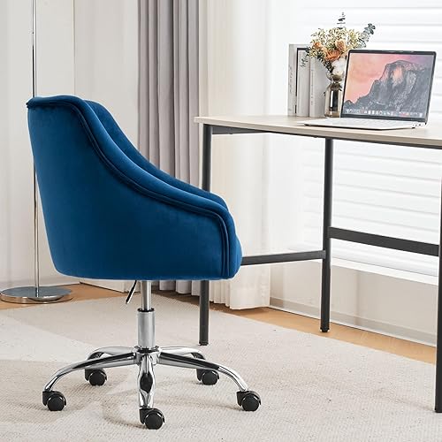Miniatura 4 de ANOUR Silla moderna de oficina en casa silla de trabajo ajustable de terciopelo silla de escritorio para niños sillón giratorio silla de tocador