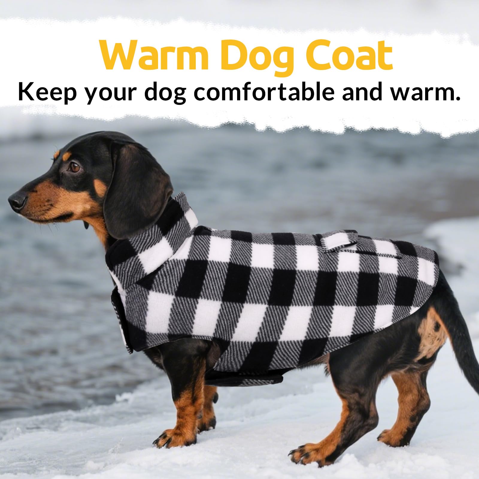 ASENKU Cappotto Cane Impermeabili Invernale, Cappottino Cane Reversibile Antivento Freddo, Calda Giacca per Cani Taglia Piccola S, Gilet per Cani con Fodera in Lana Protegge Dal Freddo