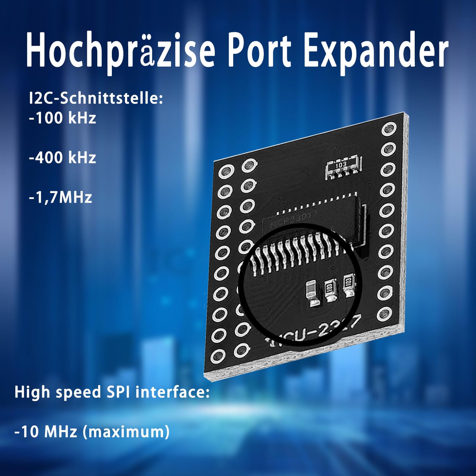3 pezzi MCP23017 I2C CJMCU-2317 modulo Expander seriale 16 bit I/O, interfaccia I2C ad alta velocità compatibile per Arduino