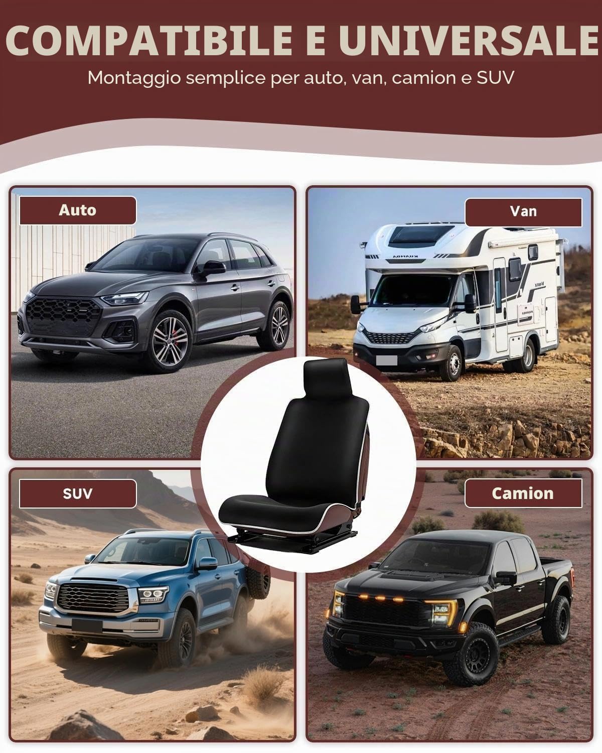 Coprisedile auto in neoprene - Protezione braccioli e cinture di sicurezza - Resistente a macchie (olio, sudore) - Facile da pulire - Fissaggio antiscivolo - Per viaggi, bambini, cani