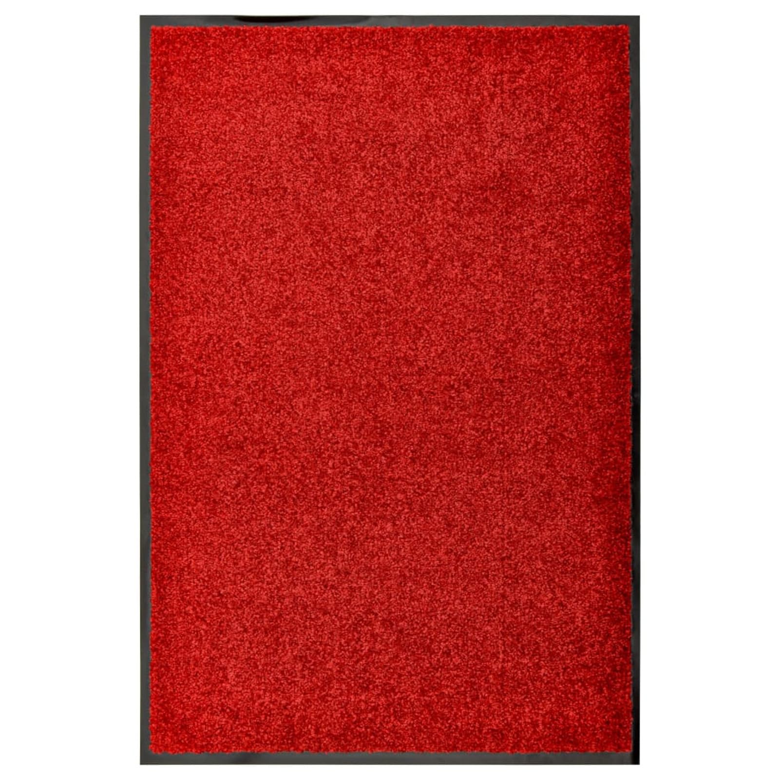 Homgoday Wycieraczka nadająca się do prania czerwona 60 x 90 cm, dekoracja, wycieraczka wejście zewnętrzne, dywanik wejściowy do wewnątrz, wycieraczka zewnętrzna, dywanik wejściowy