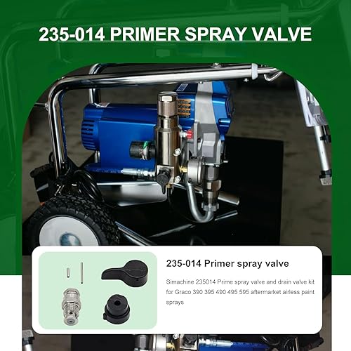 Miniatura 7 de 235014 Airless Prime Spray Valve Drain Valve Reemplazo para Graco 390 395 490 495 595 Pulverizador de pintura sin aire Aftermarketr