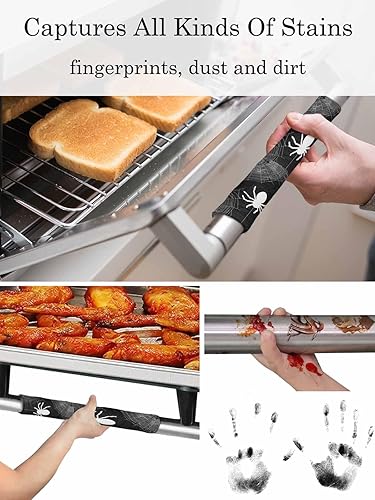 Miniatura 5 de Juego de 2 fundas para manijas de puerta de refrigerador de Halloween para lavavajillas, microondas, horno, nevera, estufa, electrodomésticos,