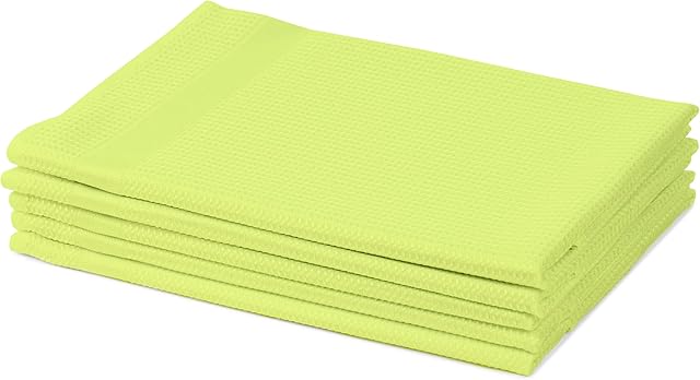 Amago - Glass Cloth (Pack of 5), 45 x 65 cm - Green