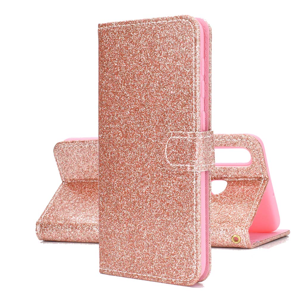 Cotdinfor Case For Samsung Galaxy A50 Wallet Case Shiny Sparkle
