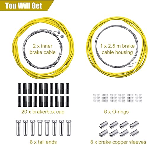 Miniatura 3 de Línea de transmisión universal de bicicleta Cambio de bicicleta Cable y cable de freno Kit para reparación de bicicletas de montaña