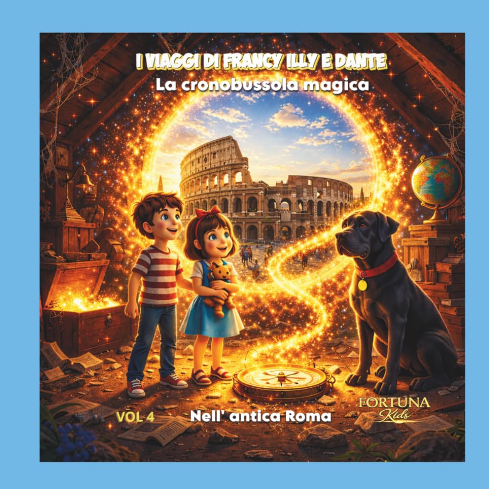I viaggi di Francy Illy e Dante :La cronobussola magica - Nell'Antica Roma: Avventura nella Roma antica Libro illustrato per bambini 4 -8 anni