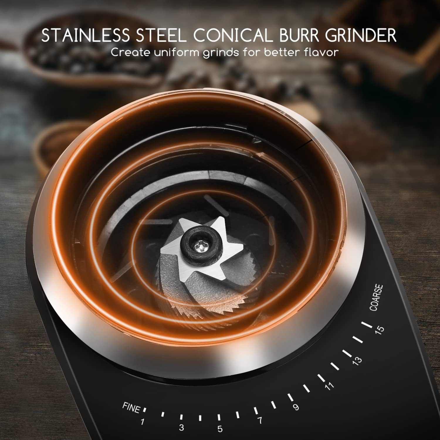 Stainless Steel Conical Burr Grinder Mechanism