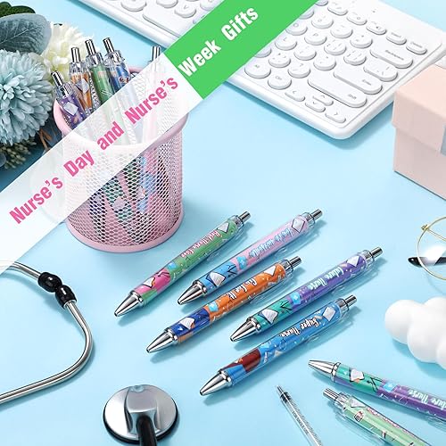 Miniatura 4 de Jetec 50 bolígrafos de enfermera, bolígrafos de agradecimiento a granel, bolígrafos de tinta de enfermería, divertidos bolígrafos para enfermeras,