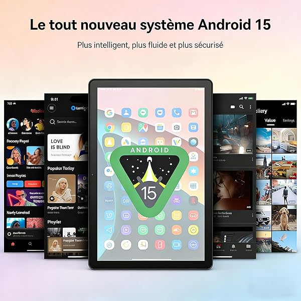 Wqplo Tablette 10 Pouces Android 15 certifiée GMS, 30Go RAM + 128Go ROM (2To TF), Octa-Core, 6200mAh, HD 1280x800, WiFi 6, BT 5.3, Widevine L1, 5MP+8MP, Tablet PC, Noir – 2026 - 4