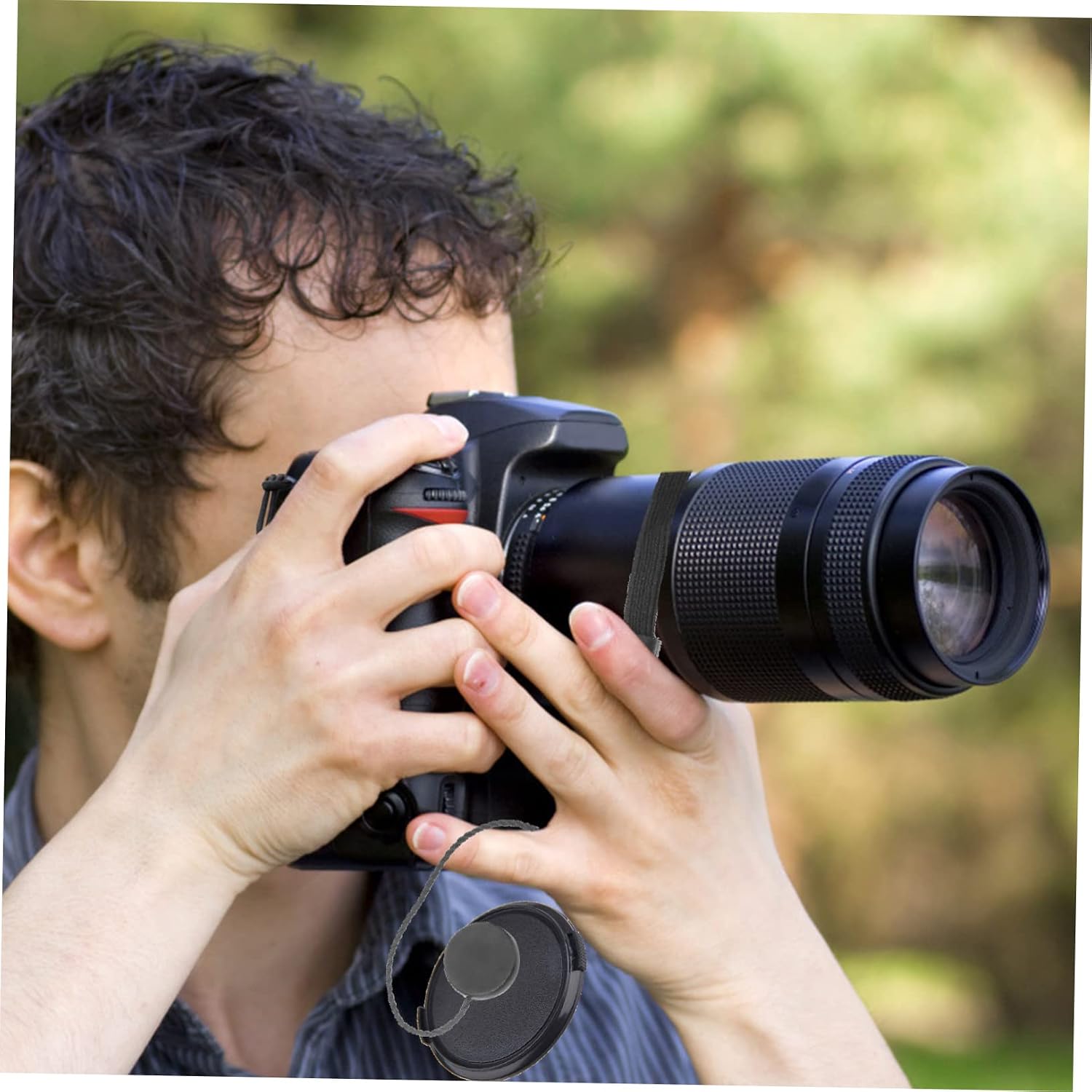 Elastic Rope Lens Caps Holder Rope Black Abs Lens Caps Holder Lens Caps Leash Lens Caps Keeper Holder