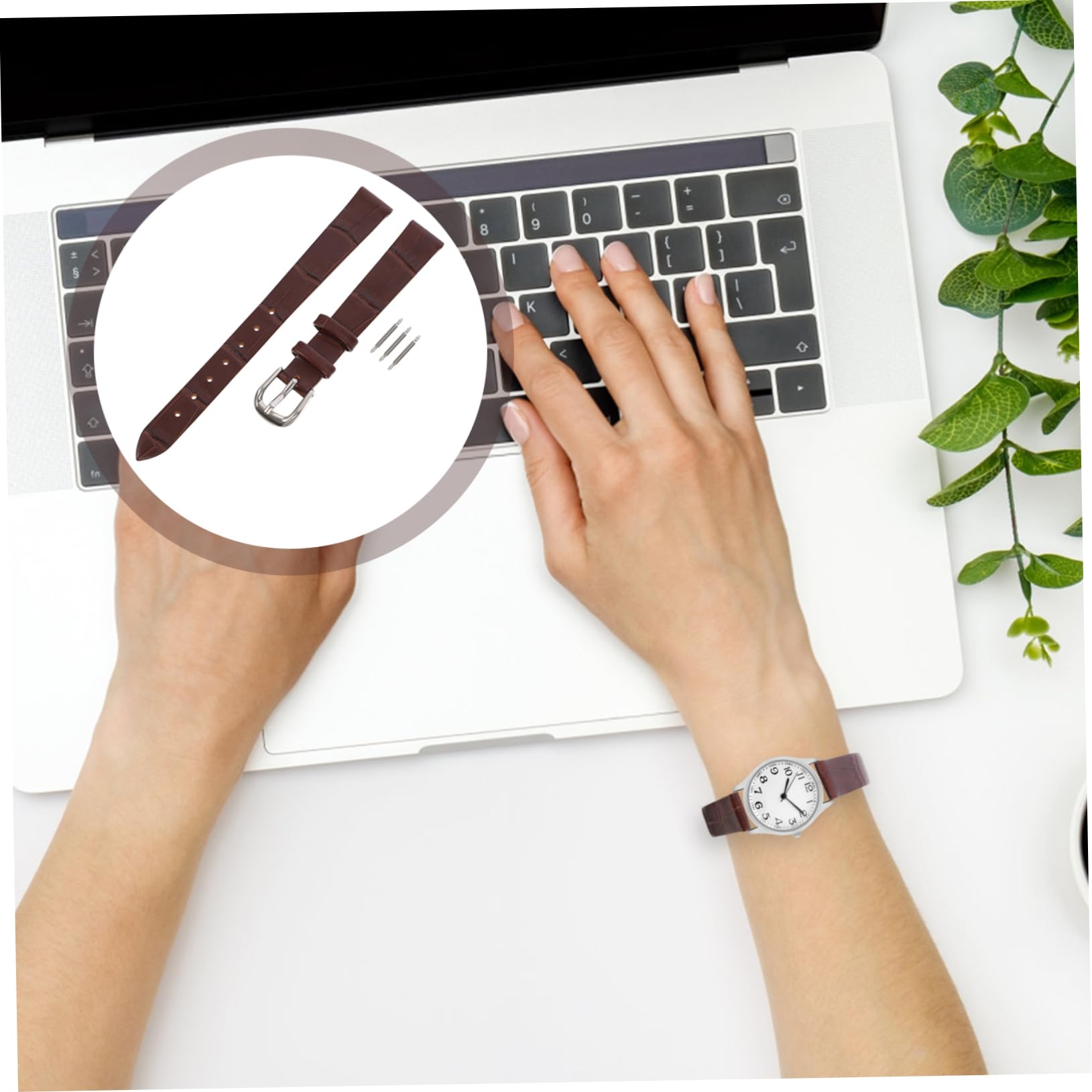 GALPADA 4pcs Watch Band Strap Replacement for Comfort and Durability Pin Buckle for Exercise Work and Travel Use