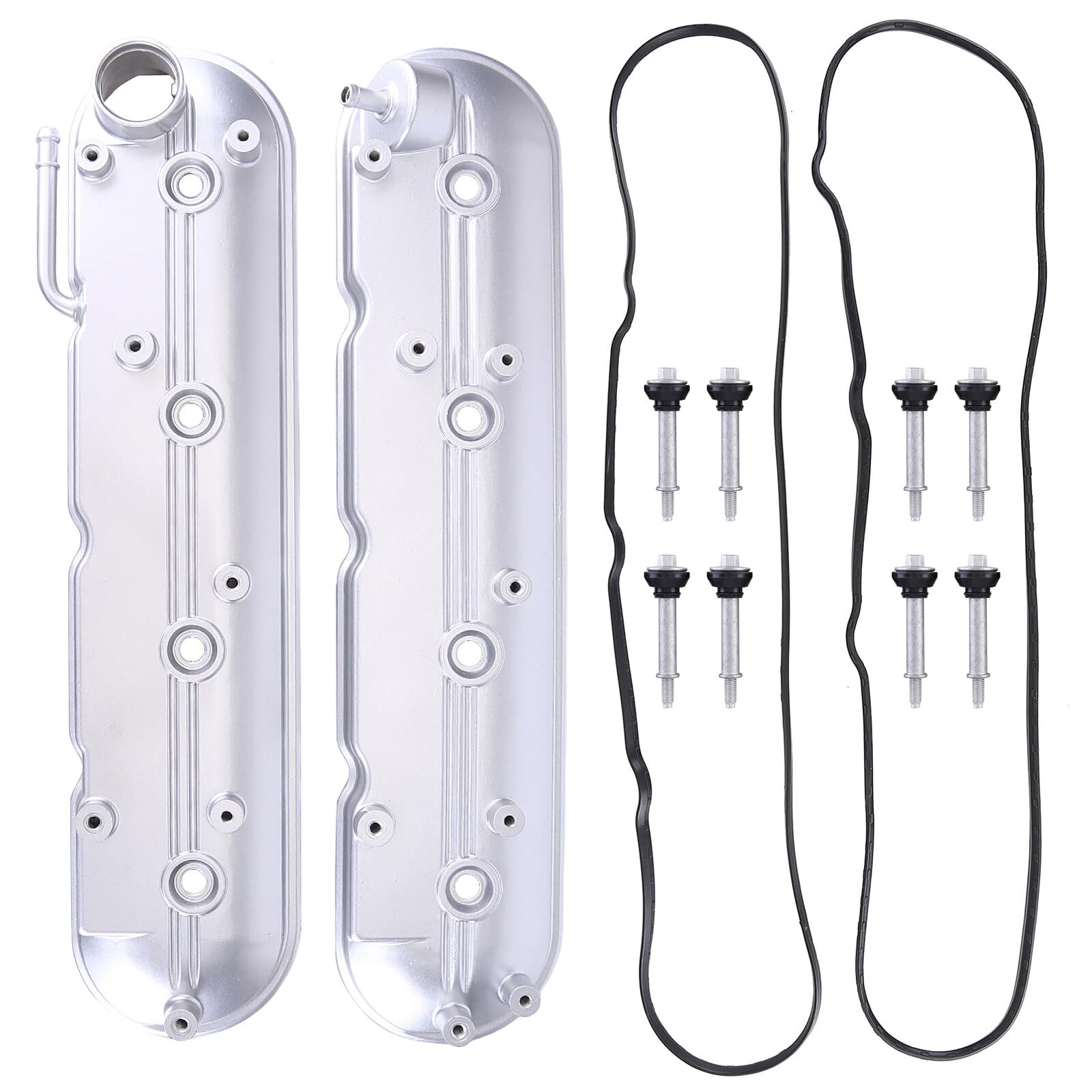 Valve Cover Set With Gasket & Bolts For Chevy Tahoe Silverado Suburban 5.3L 6.0L 6.2L (1999-2008) - Left & Right