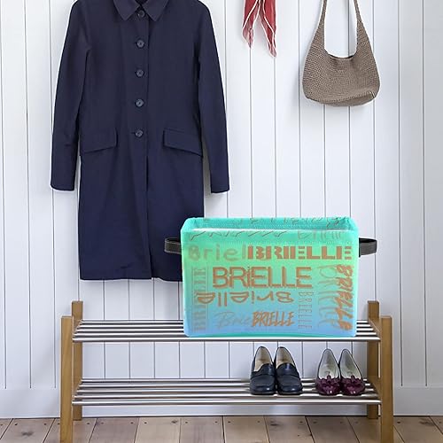 Miniatura 5 de Contenedores de almacenamiento personalizados con nombre para niños, canastas organizadoras con asas para organizar juguetes de niños y niñas,