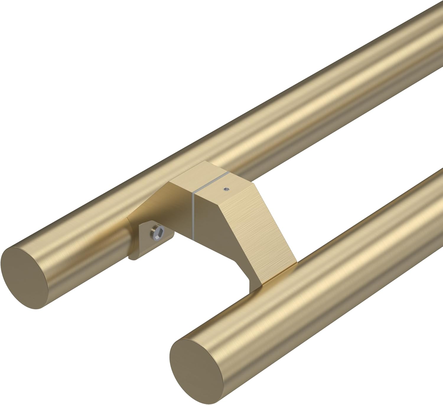 TOGU TG-6023 48-Inch Commercial Offset Push Pull Door Handle, Long Heavy-Duty Ladder Pull, 304 Stainless Steel for Barn, Glass, Shower, Interior & Exterior Doors, Satin Gold Finish