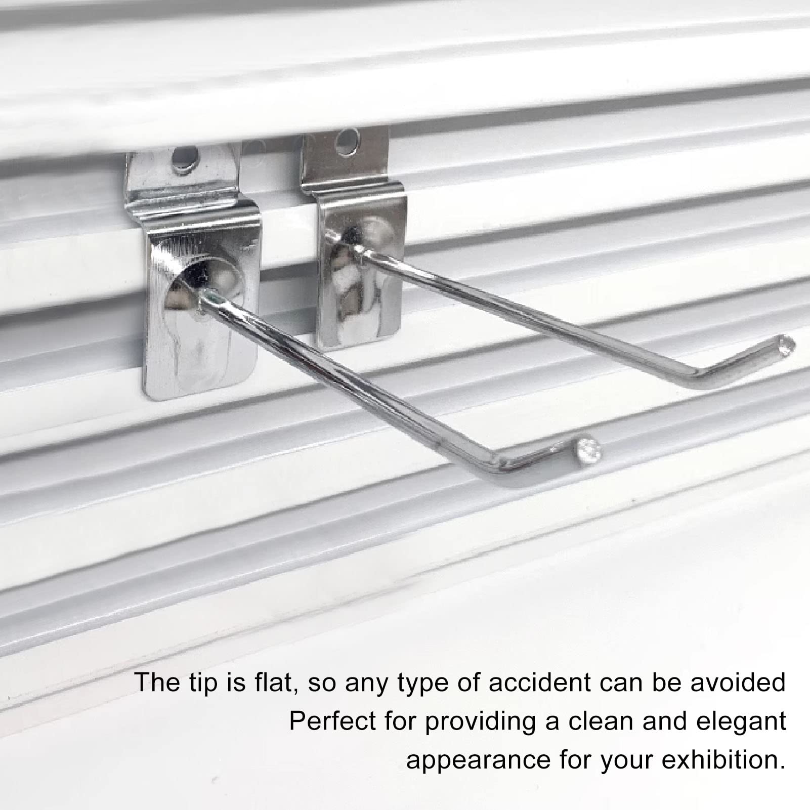 ANGGREK Slatwall Hanger, Wear Resistant 50Pcs Supermarket Shelf Hook Strong for Home