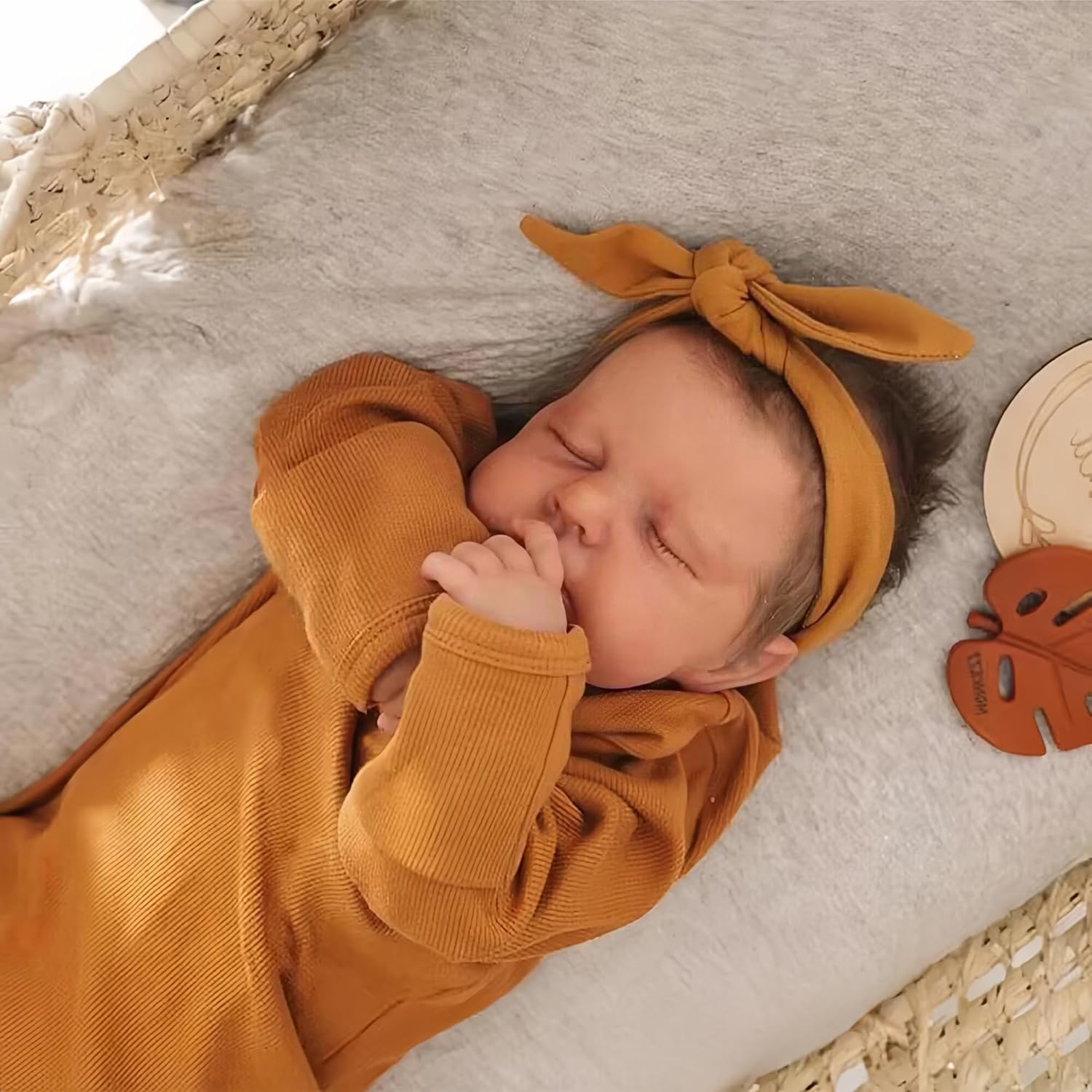 iCradle Reborn Baby Dolls Girls 20 inch Silicone Full Body Lifelike Sleeping Newborn Doll Washable Realistic Baby Doll with Rooted Hair Toy Accessories Gift for Kids Age 3+