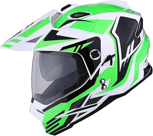 Miniatura 3 de 1Storm Casco integral de doble visera para niños, para motocicleta, motocross, todoterreno, color negro mate