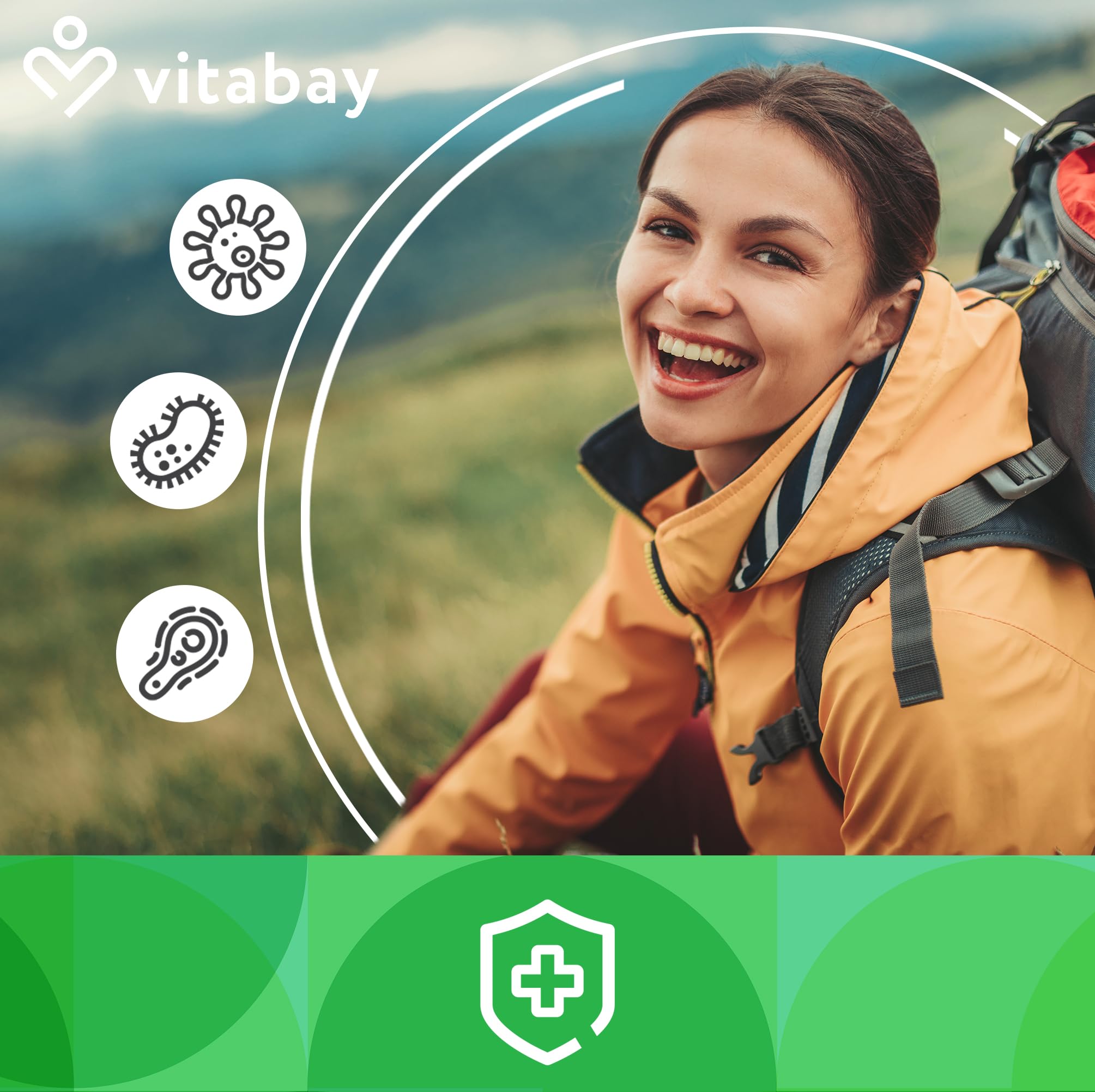 Vitabay Vitamine E 600 IE Depot - 200 softgels végétaliens - D-alpha tocophérol naturel - haut dosage - protection cellulaire contre le stress oxydatif - testé en laboratoire - 12 mois
