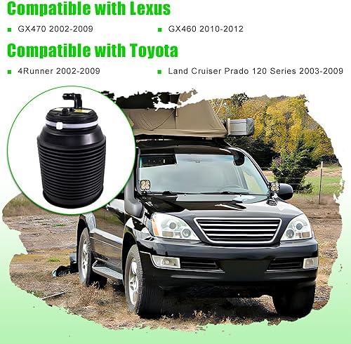 Miniatura 2 de 48080-35011 Amortiguador de resorte de suspensión neumática trasera (derecha), bolsas neumáticas traseras amortiguadores compatibles con Toyota