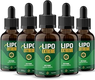 (5 Pack) Lipo Extreme - Official LipoExtreme Drops, Liquid Premium Advanced Formula Natural Support, Supplement for Overall Health & Wellness Vitamin Droppers, 5 Bottle for 5 Months