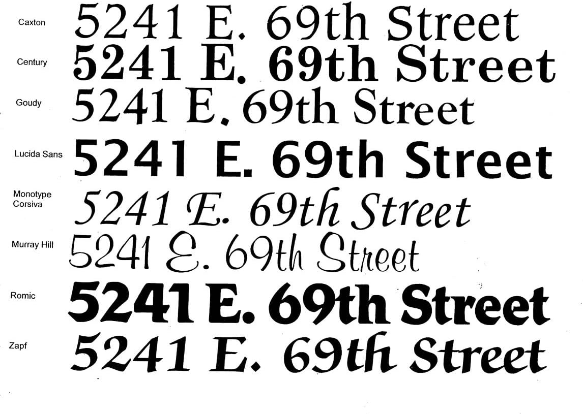 Mailbox House Address Custom Vinyl Sticker, Large (Set of 2)