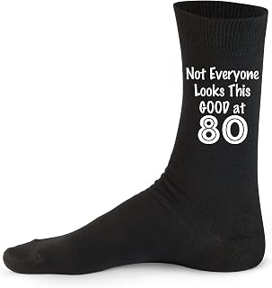 Funny 80th Birthday Socks Gift for Men, Birthday Socks Gift, 80th Birthday Gift for Him, Cotton Socks, Mens Gift Looks Good At 80