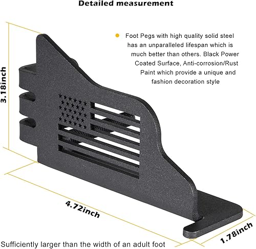 Miniatura 5 de Estribos delanteros con bandera de Estados Unidos para Jeep Wrangler JK JKU JL JLU Sports Sahara Freedom Rubicon Unlimited Gladiator JT 2 y 4
