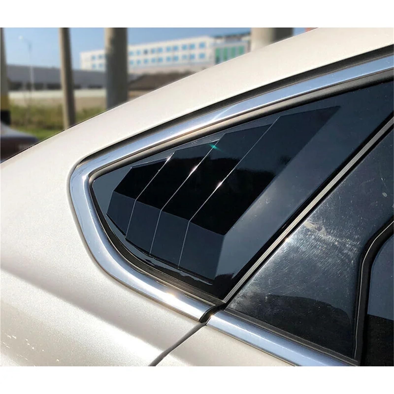 Zaluzje do okien bocznych Pasuje do Forda Mondeo Fusion Sedan 2013-2018, osłony tylnej szyby, bocznej żaluzji, naklejki ozdobnej, wlotu powietrza ABS Osłonę bocznej żaluzji samochodu(Carbon)