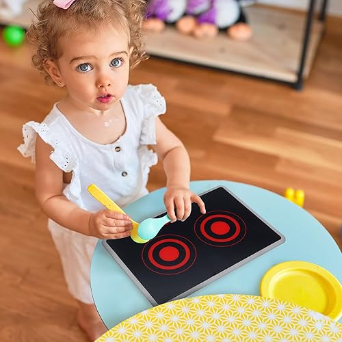 Miniatura 3 de Totority Juguete realista de cocina para niños con efectos de sonido y luz, accesorios de cocina para niños pequeños