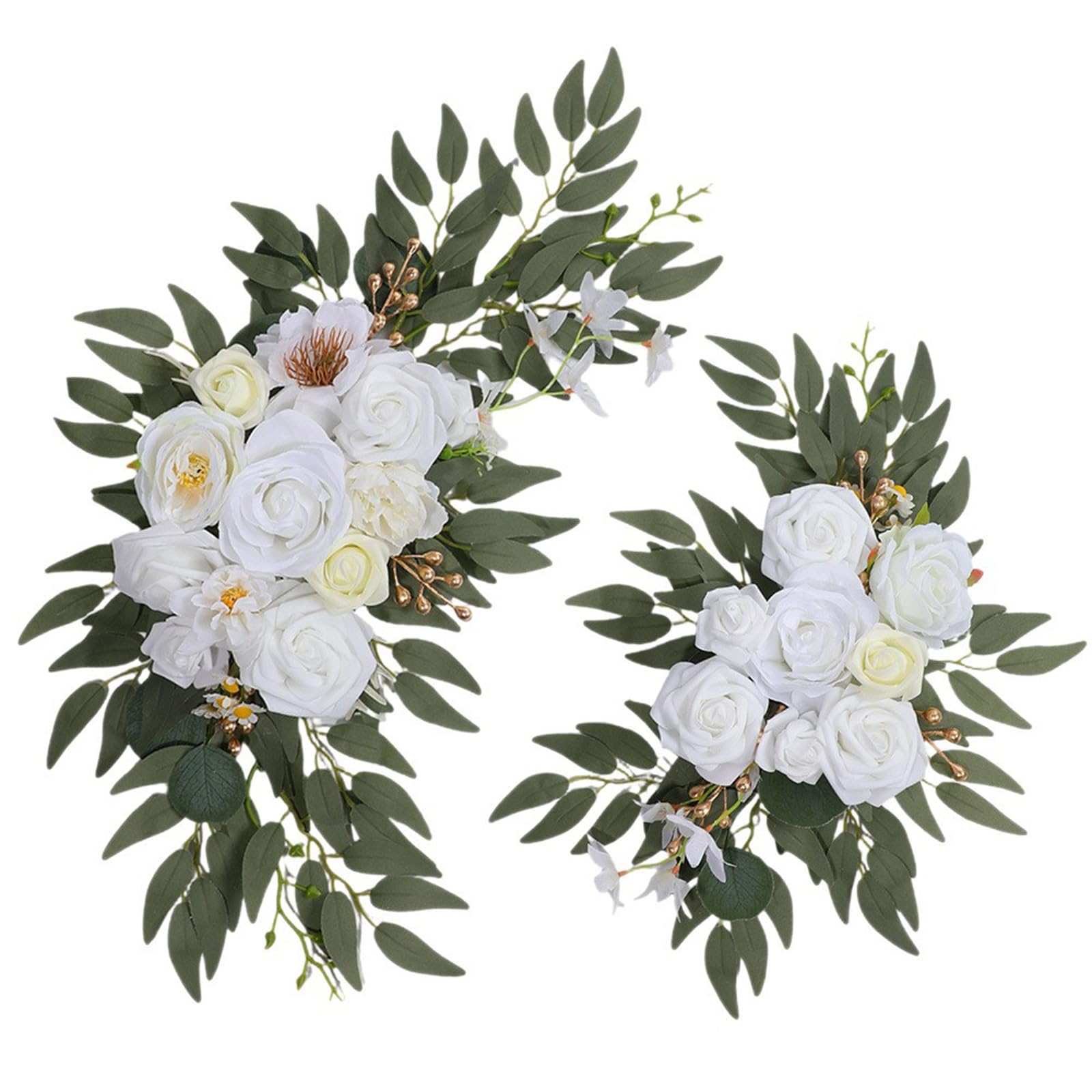 Realistic Silk Rose Flower Wedding Arch Decor Bridal Entrance Sign Ornament Artificial Rose Arch Decor