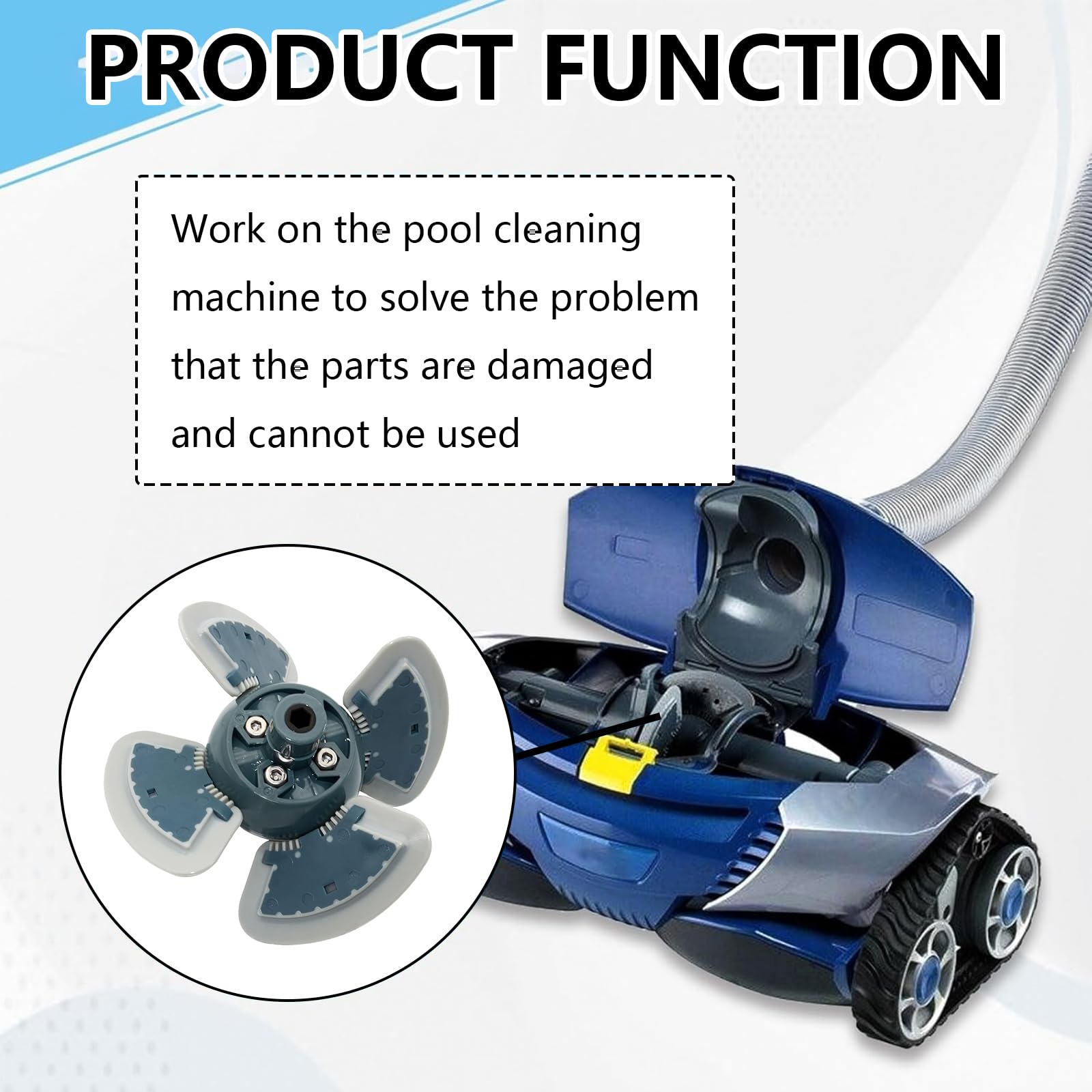 Pieza de Repuesto para Limpiador de Piscina MX6/MX8, Afinación Eje Transmisión Limpiador Piscinas Piezas Repuesto Limpiador Piscinas Montaje del Motor R0796200 Accesorios para Piscinas