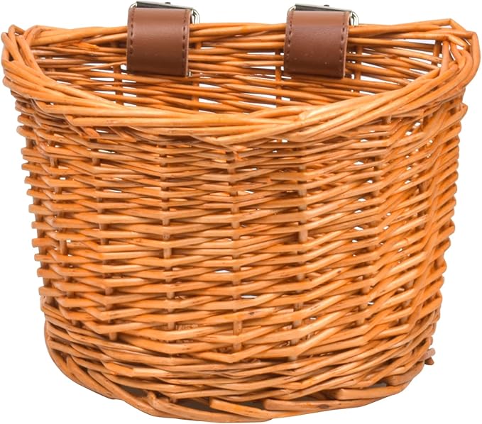 Doryum Bike Basket,Front Handlebar Storage Bike Basket,Wicker Bike Basket, Environmental