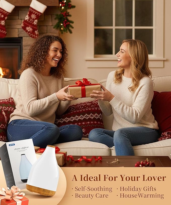 Difusor de Aceites Esenciales KinYiLO 300ML, Nebulizador Ultrasonico con Luz y Apagado Automático miniatura 9