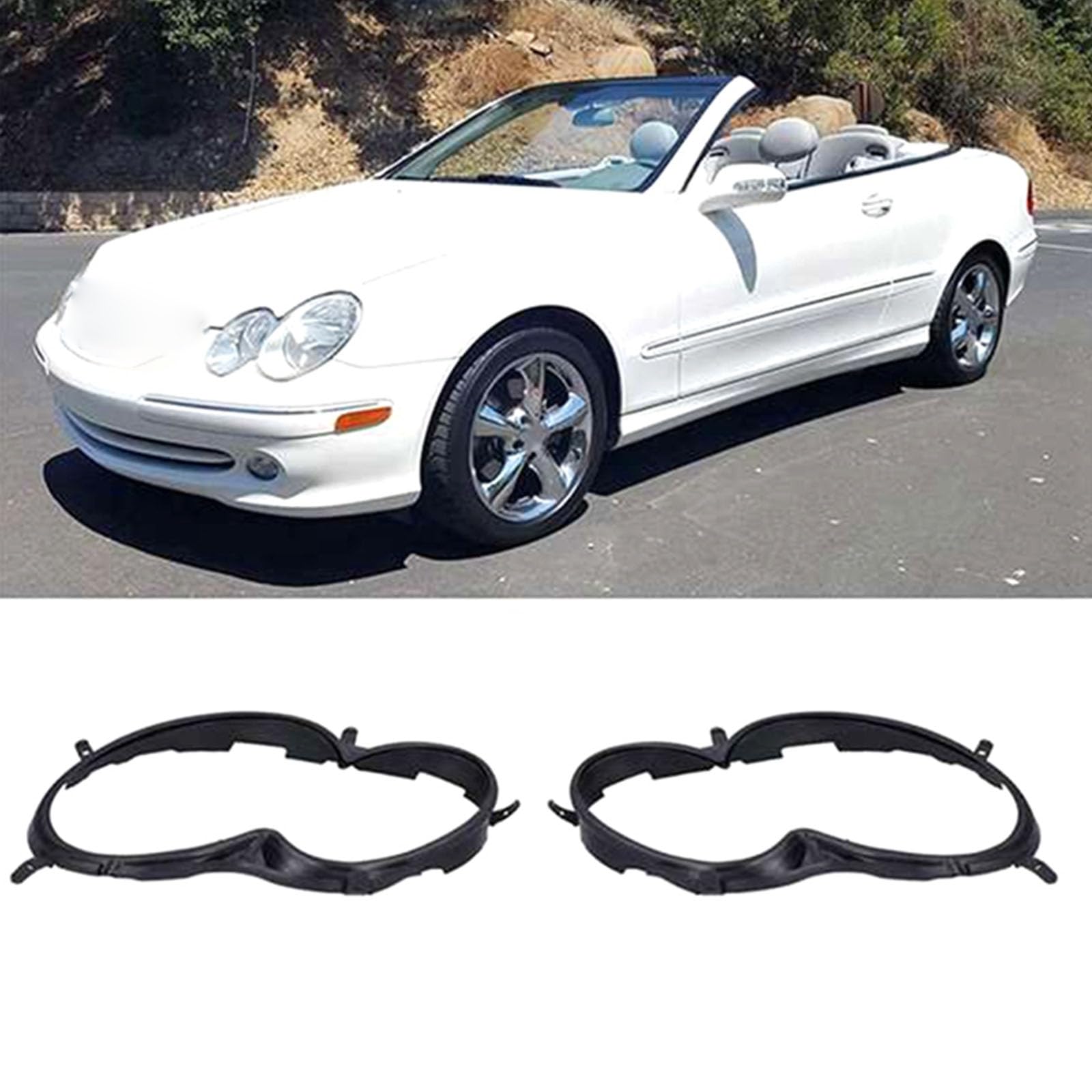 SANGXIU 1 Pair Headlight Sealing Strips 2098260191 2098260291 for W209 CLK200 CLK320 CLK350 CLK500 Replacement Headlamp Gasket