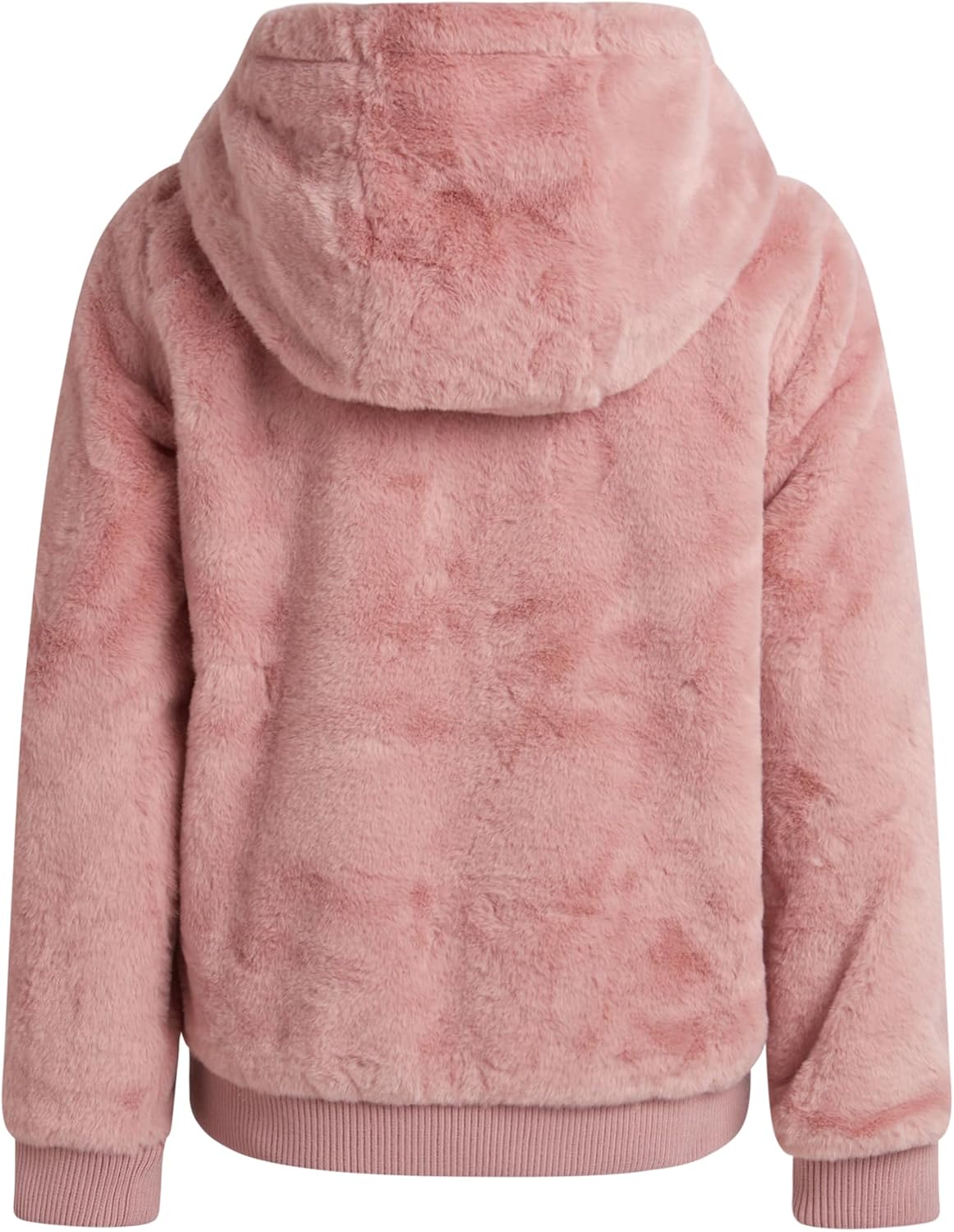 DKNY Girls Fleece Jacket - Lightweight Soft Faux Fur Sherpa Plush Zip Up Winter Coat - Hooded Fleece Bomber Jacket for Girls - Image 6