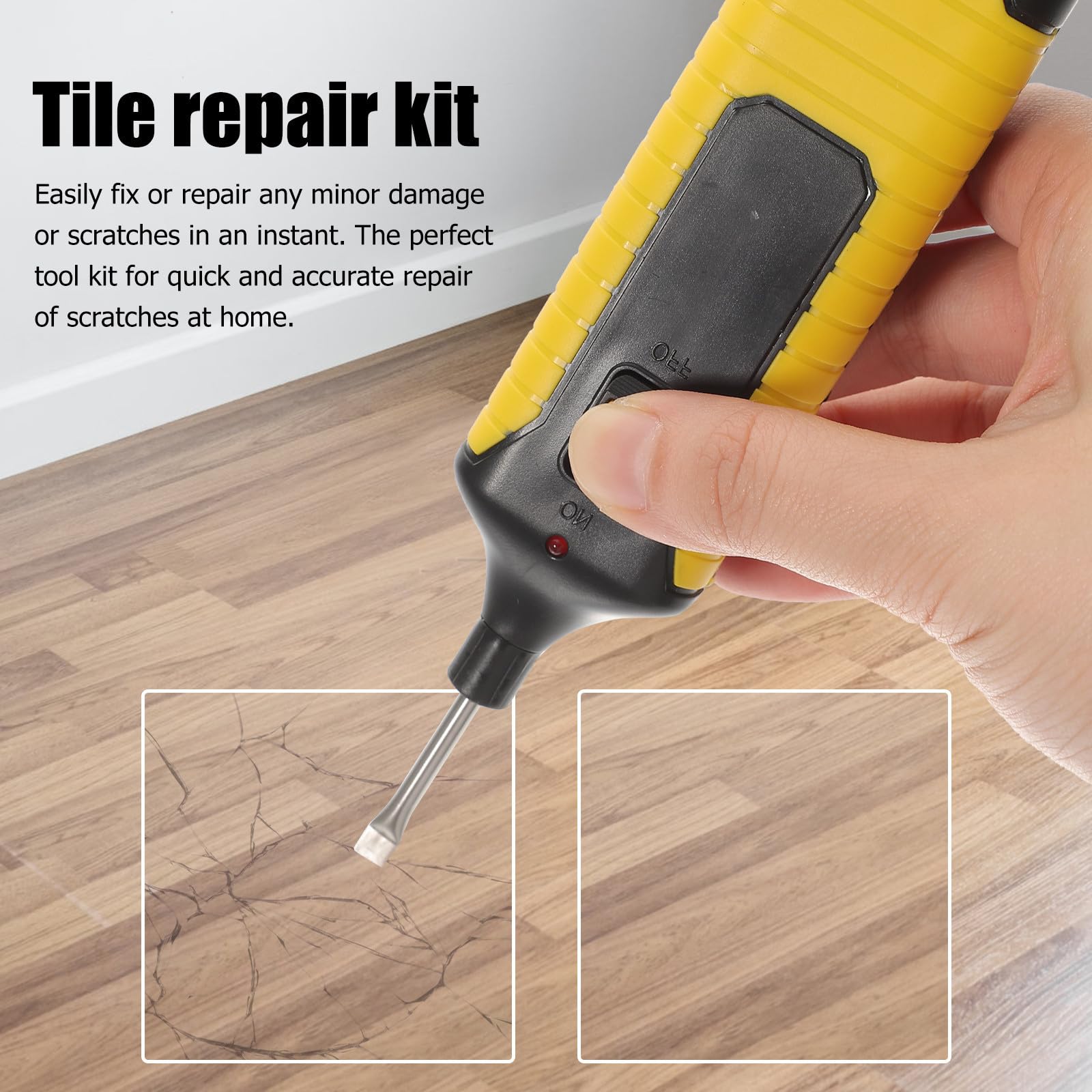 Kit de Reparación de Pisos Laminados Bloques de Cera Abs para Restauración y Reconstrucción de Arañazos en Suelos y Muebles en Cocina