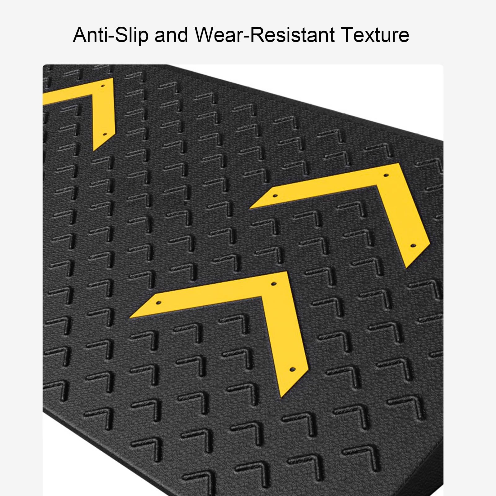 Curb Ramps for Driveway, Height Heavy-Duty 44000 Lbs Capacity Threshold Ramp, Stable Grid Structure for Garage, Cars, Wheelchairs, Bikes, Motorcycles(100 * 21cm/39.3 * 8.2in)